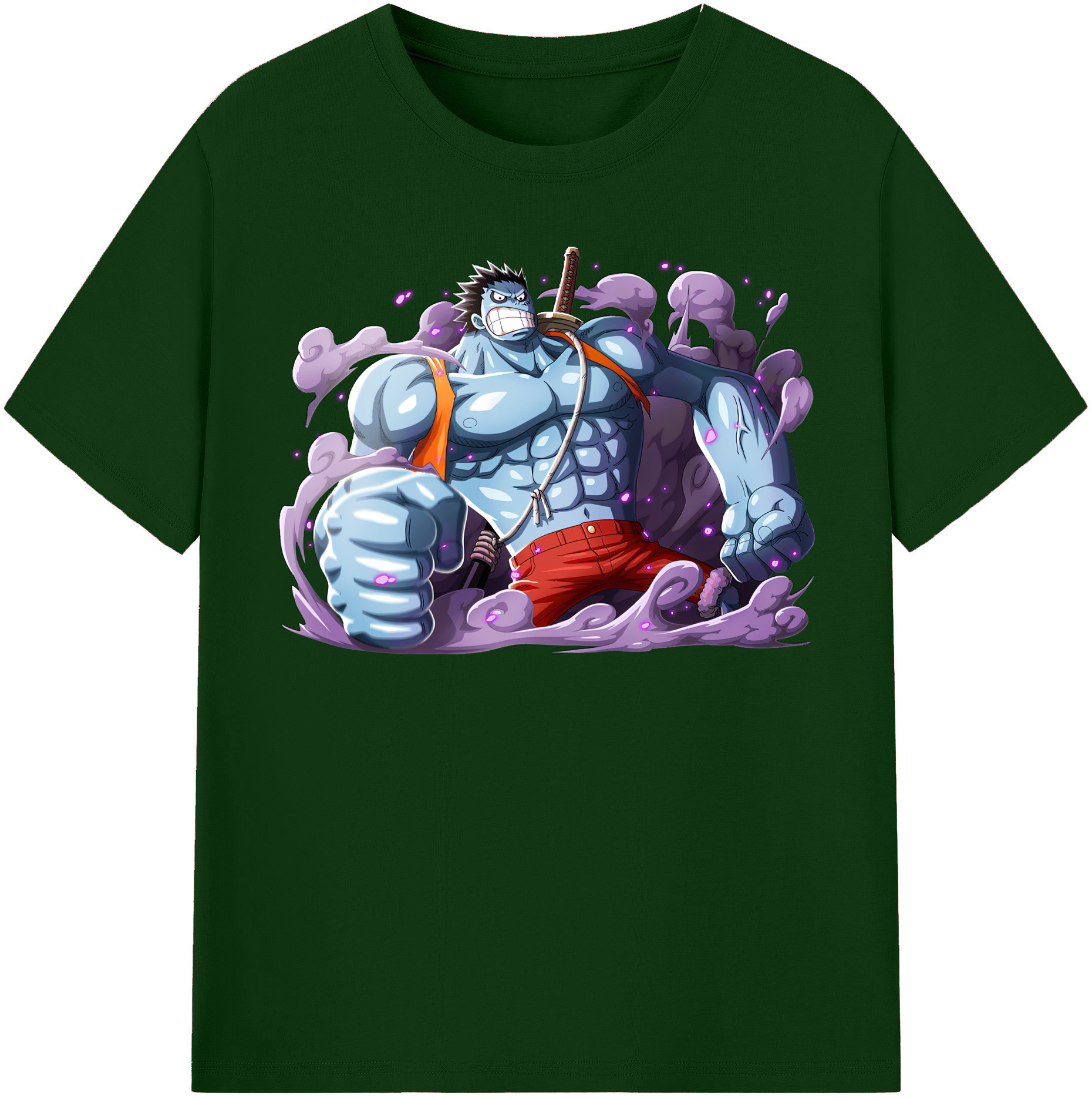 ワンピース モンキー・D・ルフィ ONE PIECE Monkey D. Luffy 綿100％半袖Tシャツ（フロントプリント）